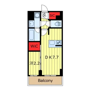 クレストコート東日暮里【2階】の間取り