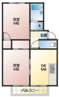 コーポサンライズA【2階】の間取り