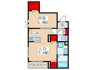 シュクレ永福【2階】の間取り