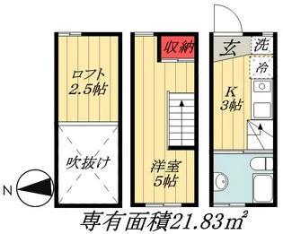 千葉県市川市真間5【一戸建】の間取り