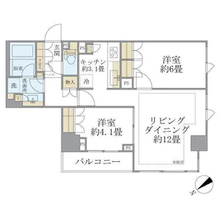 東京都中央区日本橋茅場町3【マンション】の間取り