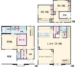 東京都世田谷区祖師谷1【一戸建】の間取り