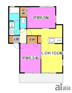 埼玉県所沢市大字山口【アパート】の間取り