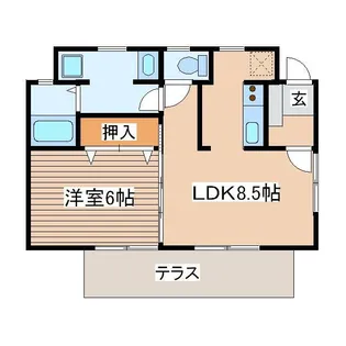 神奈川県茅ヶ崎市今宿【一戸建】の間取り