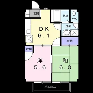 メゾンドファミーユ【2階】の間取り