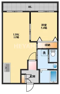 コーポ花【2階】の間取り