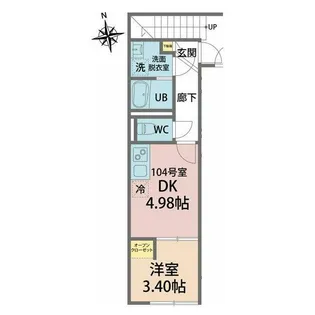カインドネス愛甲石田【1階】の間取り