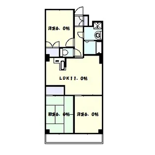 神奈川県横浜市青葉区千草台【マンション】の間取り