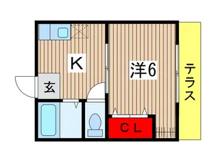 シティハイム穴川【1階】の間取り
