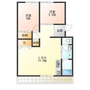 徳島県徳島市上助任町天神【アパート】の間取り