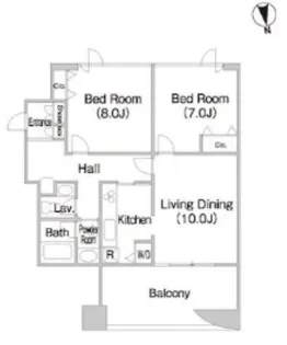 東京都港区港南1【マンション】の間取り