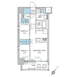 プレディアコート大森山王【7階】の間取り