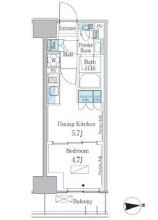 東京都新宿区百人町3【マンション】の間取り