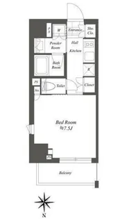 クレストコート白金高輪【6階】の間取り