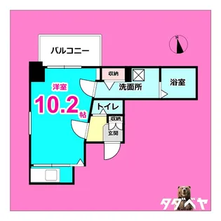 THE DOORS(ザ・ドアーズ)【9階】の間取り