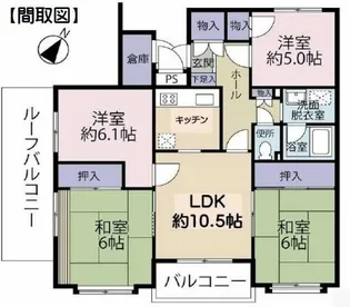 米ケ袋第2パーク・マンション【4階】の間取り