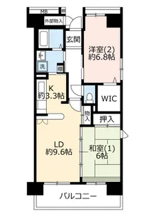URコンフォール菅仙谷【6階】の間取り