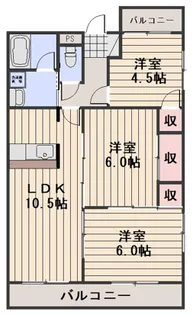 岡山県岡山市中区藤崎【マンション】の間取り