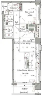プレシス東神田【12階】の間取り