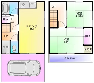 大阪府八尾市松山町1【一戸建】の間取り