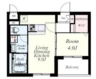 フランディオール吉塚【4階】の間取り