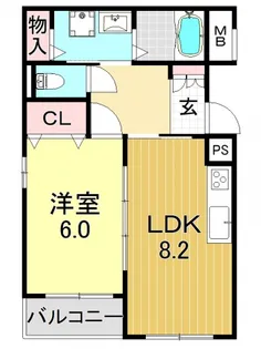 大阪府大阪市平野区加美南5【マンション】の間取り