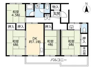 UR中央台【1階】の間取り