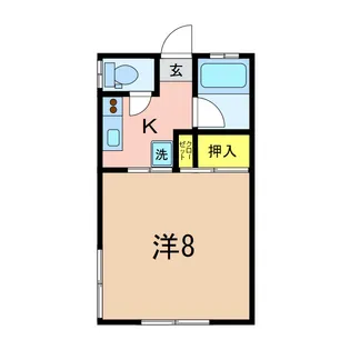 プリンス新大【1階】の間取り