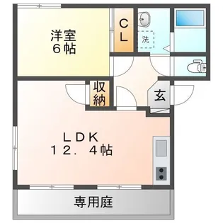 グランデール八坂 A【1階】の間取り
