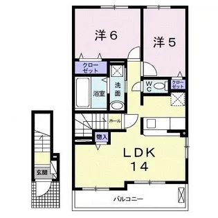 ウフルクア ウノ【2階】の間取り