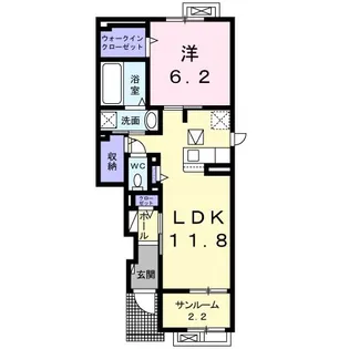 プラウド 内免II【1階】の間取り
