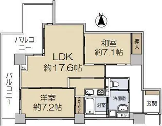 ザ・レジデンス芦屋スイート【4階】の間取り