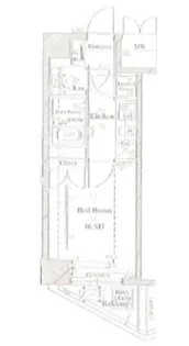 CYNTHIA FOUR-D GOTANDA-WEST【10階】の間取り