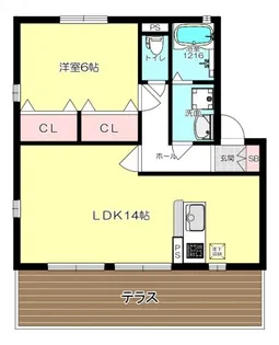 ベルメゾン【1階】の間取り