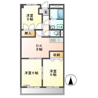 グリーンハイツ多治見【1階】の間取り