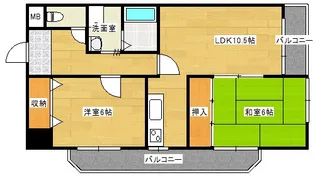 ハーモニアス北本町【7階】の間取り