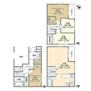 神奈川県横浜市港北区日吉4【一戸建】の間取り