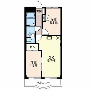 ライフシティールミナス【2階】の間取り