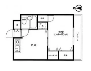 神奈川県川崎市中原区上平間【マンション】の間取り