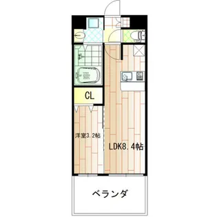 オリエンテム宿院南【8階】の間取り