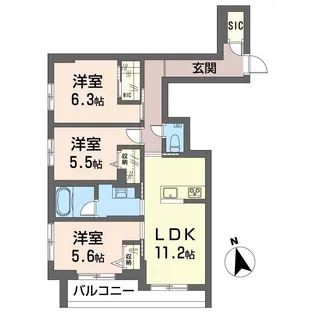 リュミエール本駒込【2階】の間取り