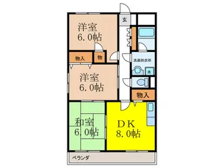 ロイヤルハイム【3階】の間取り