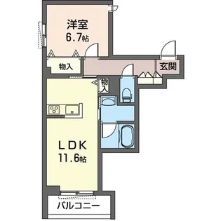 LUNA crescent(ルナ クレッセント)【2階】の間取り