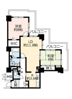 UR酉島リバーサイドヒルなぎさ街【23階】の間取り