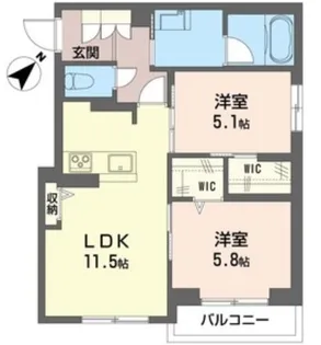 シェリエ【1階】の間取り