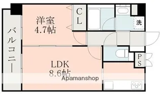 THE MUTUAL 藤崎宮【6階】の間取り