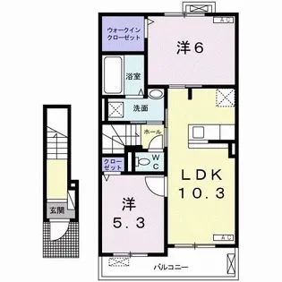 ディアコートI【2階】の間取り