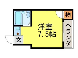 シップス甲斐田1R【1階】の間取り