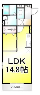 イナダ バイシュライン【2階】の間取り