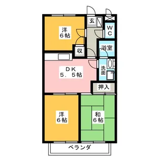 サープラススリ-モリヤマ【2階】の間取り